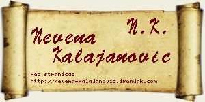 Nevena Kalajanović vizit kartica